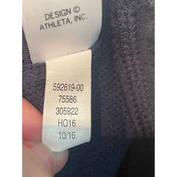 Medium Athleta Navy padded Sports Bra RN 54023 polyester spandex - Picture 7 of 11